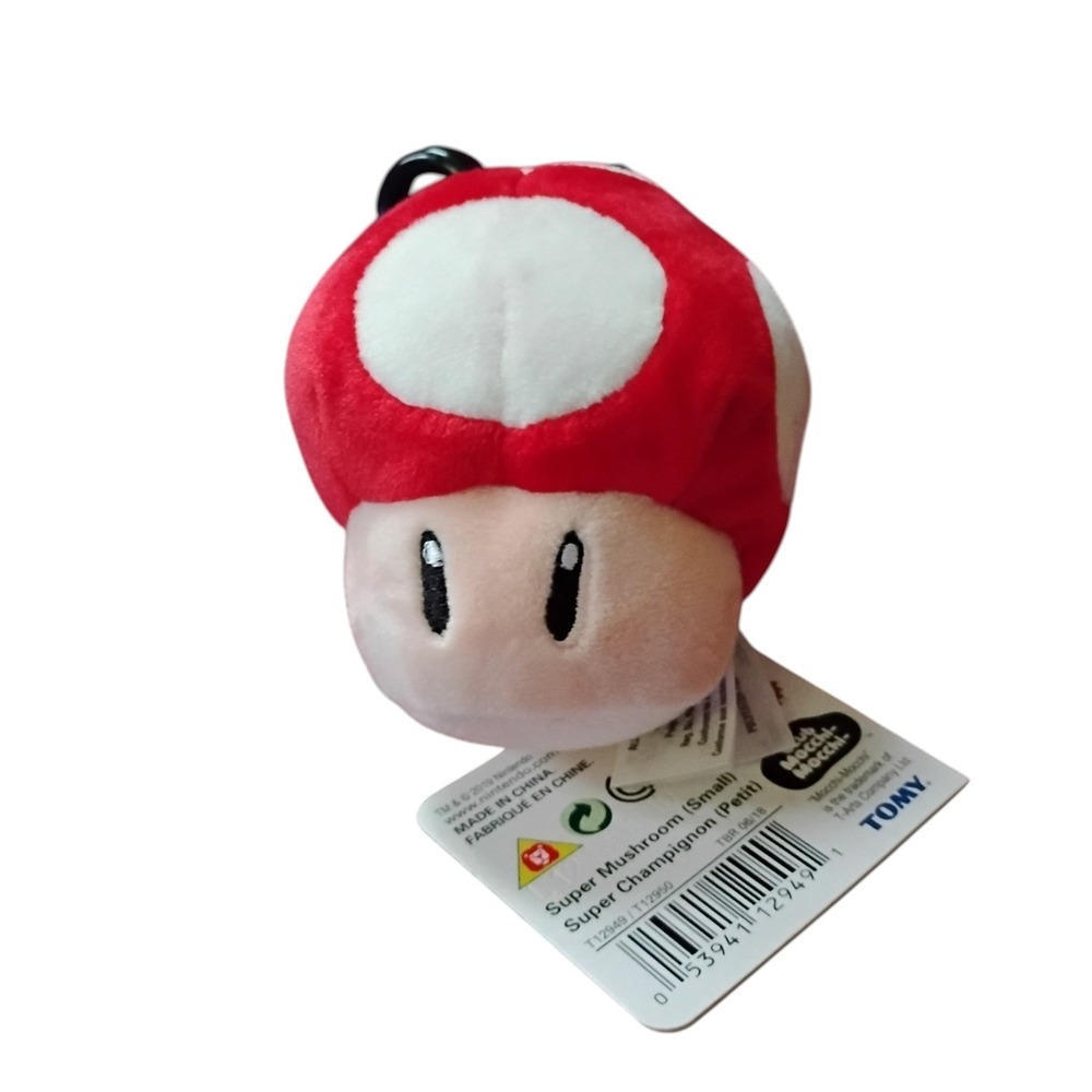 Nintendo Mario Kart Super Mushroom Club Mocchi- Mocchi- Plush Clip On TOMY